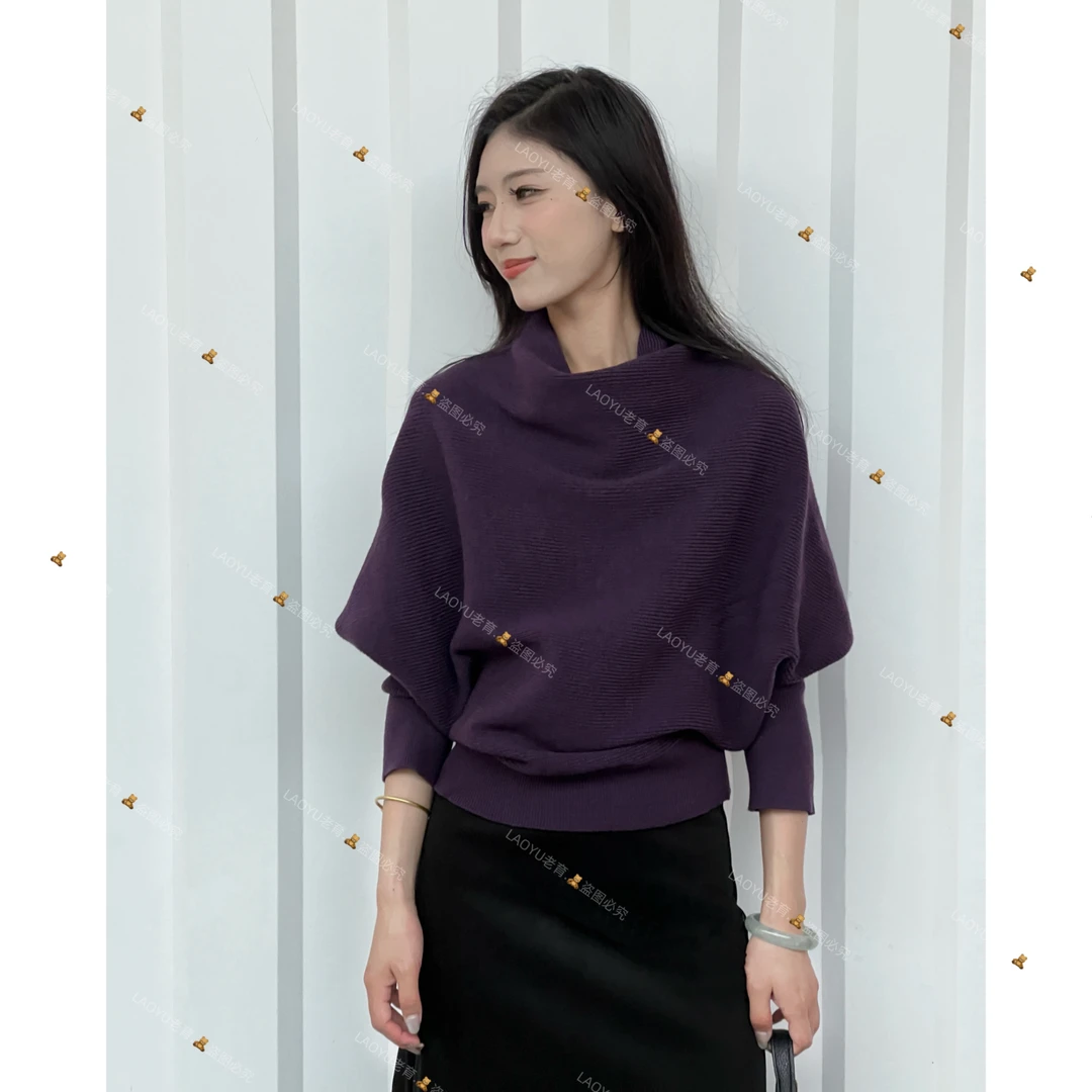 特价清！NO退NO换（曲线身材）秋冬半高领堆堆领套头蝙蝠袖毛衣