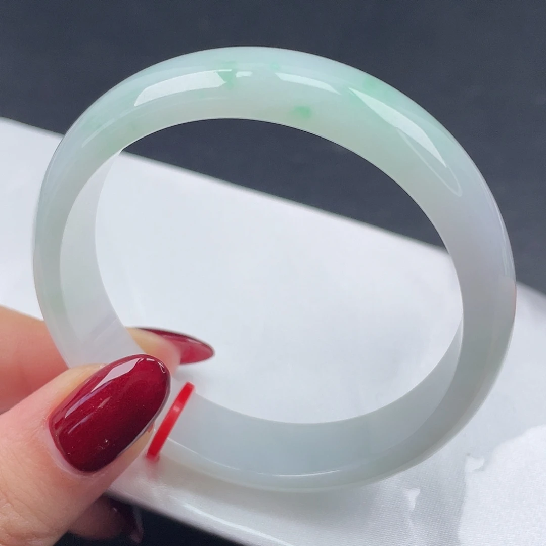 翡翠未镶嵌手镯55圈口