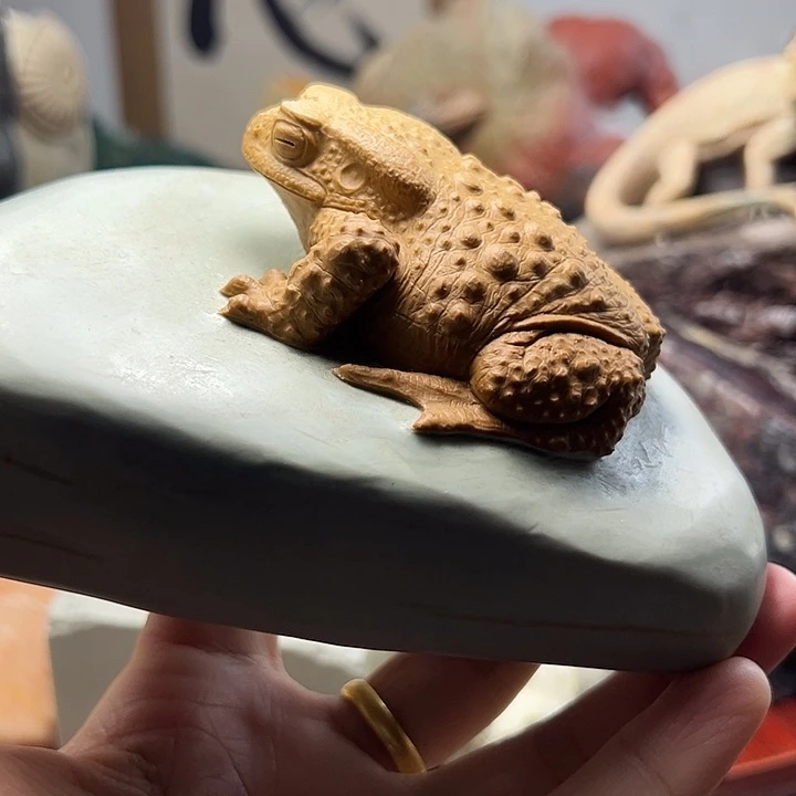 东北石松花石摆件