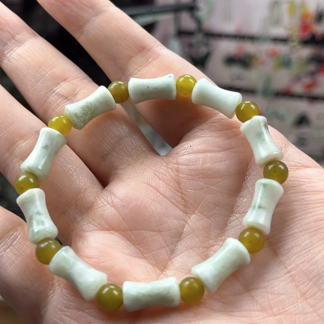 岫玉未镶嵌发饰岫玉手串