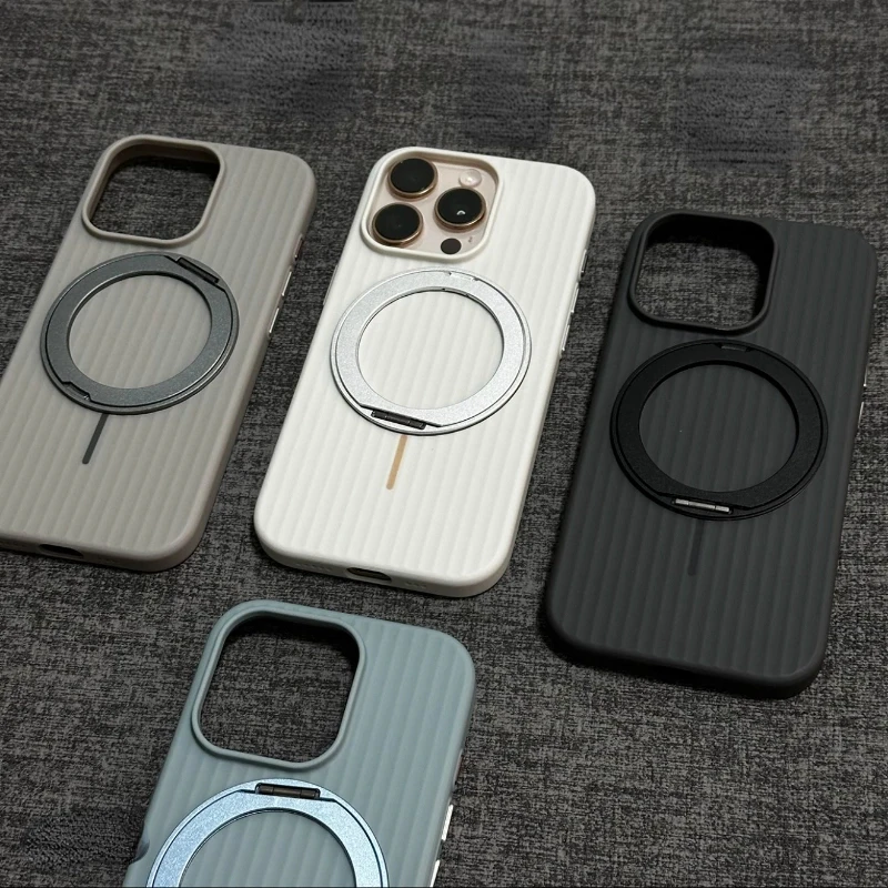 抗污UV准分子360旋转支架适用苹果16promax磁吸手机壳15/14高级感