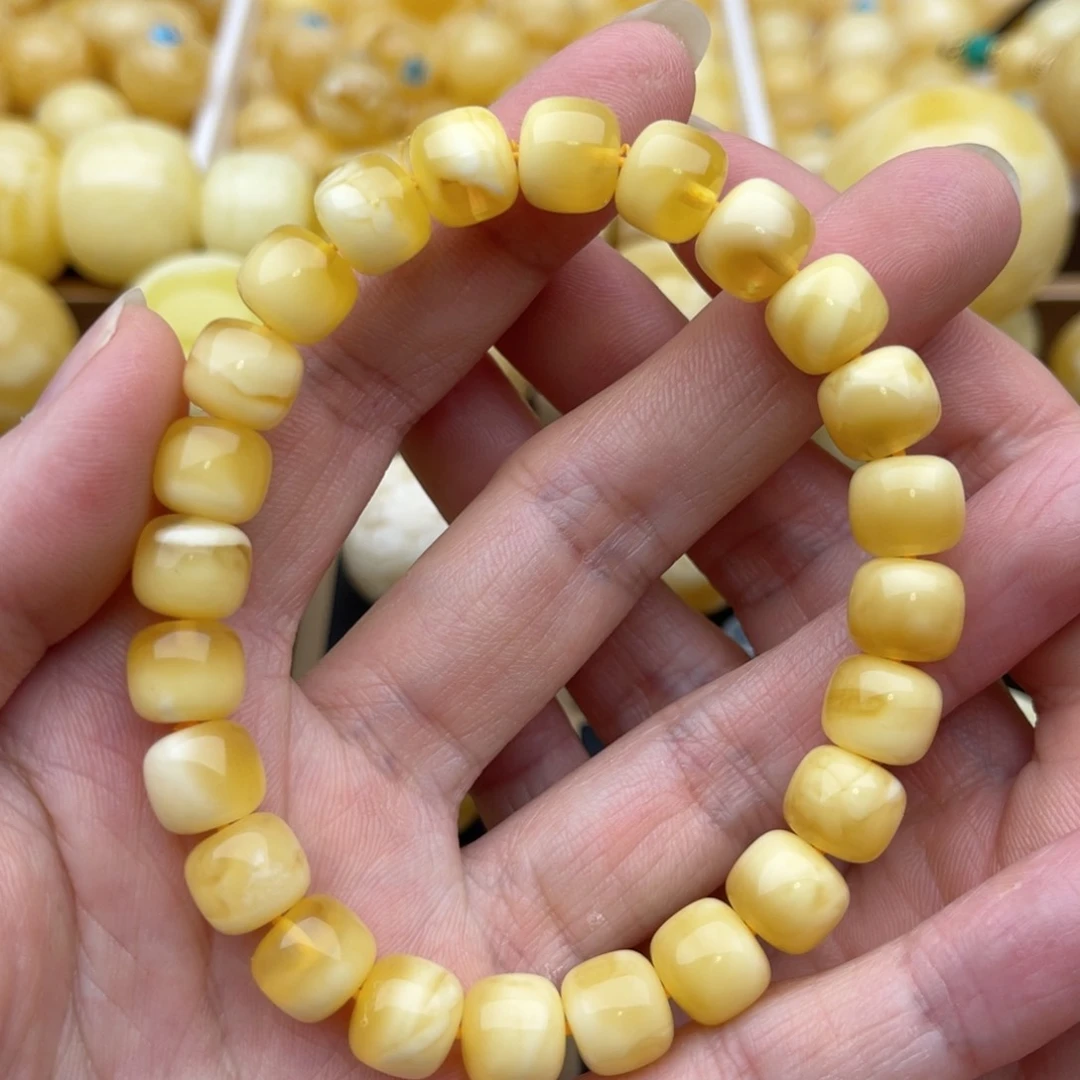 裸石琥珀未镶嵌蜜蜡手串鸽