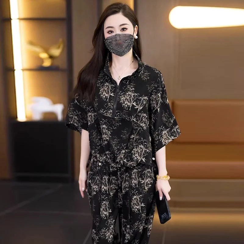 哥弟阿玛施正品【断码】休闲时尚套装女士气质洋气2025年秋季新款