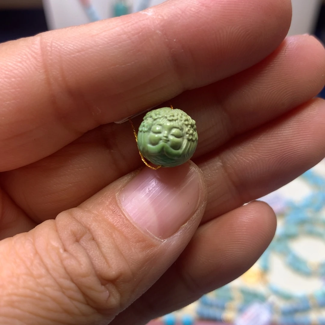 绿松石未镶嵌人鱼珠