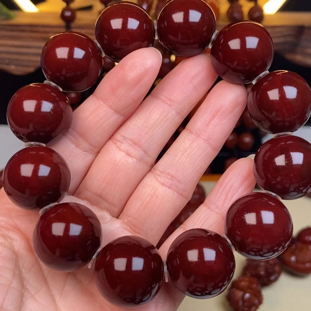 橄榄核吊坠帝***生正圆光珠