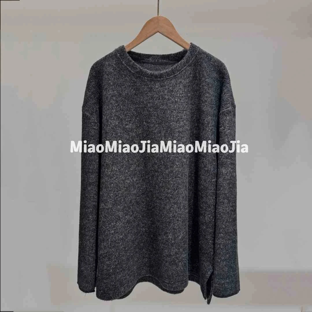 苗苗家/【灰漫】冬季慵懒感小众款圆领加厚上衣