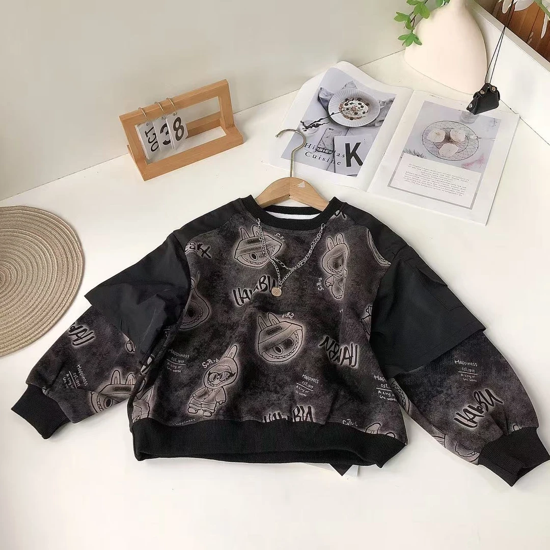 K171儿童新款春秋卫衣拉布款款