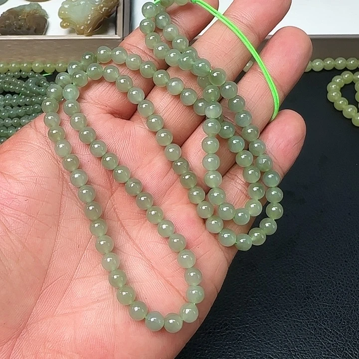 手链未镶嵌和田玉（碧玉）