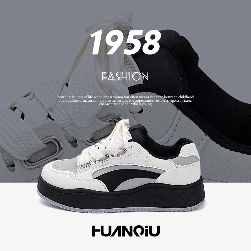 环球原创小众板鞋2025秋季新款潮流爆款鞋子男设计感厚底增高板鞋