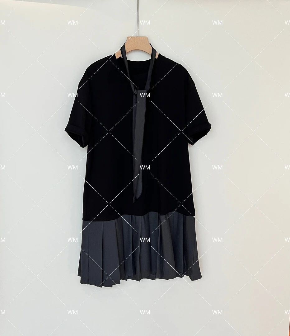 WMeng.飘带连衣裙*设计师款极简百搭显瘦宽松连衣裙JS-L-25050602