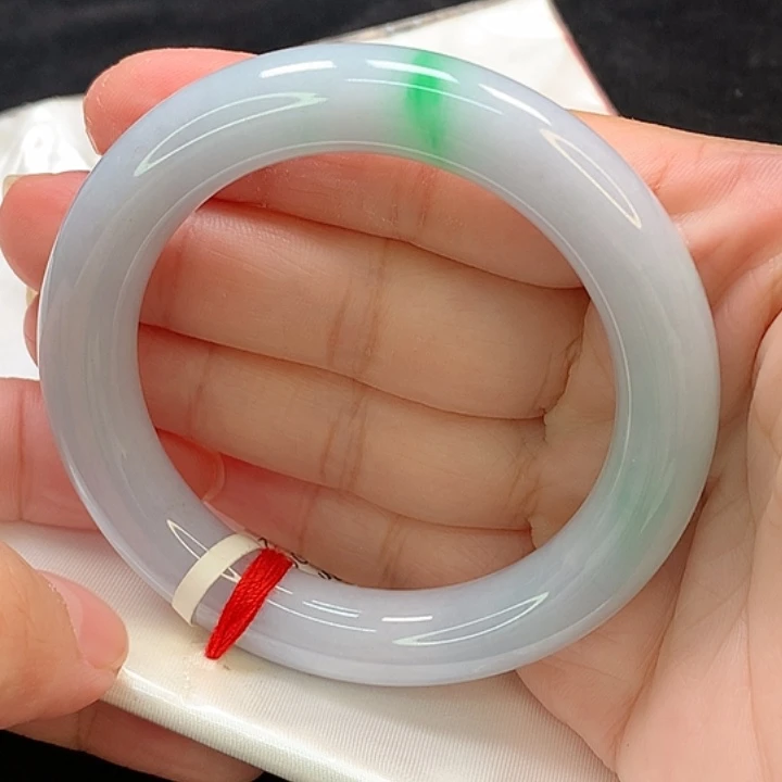翡翠未镶嵌手镯圆条53