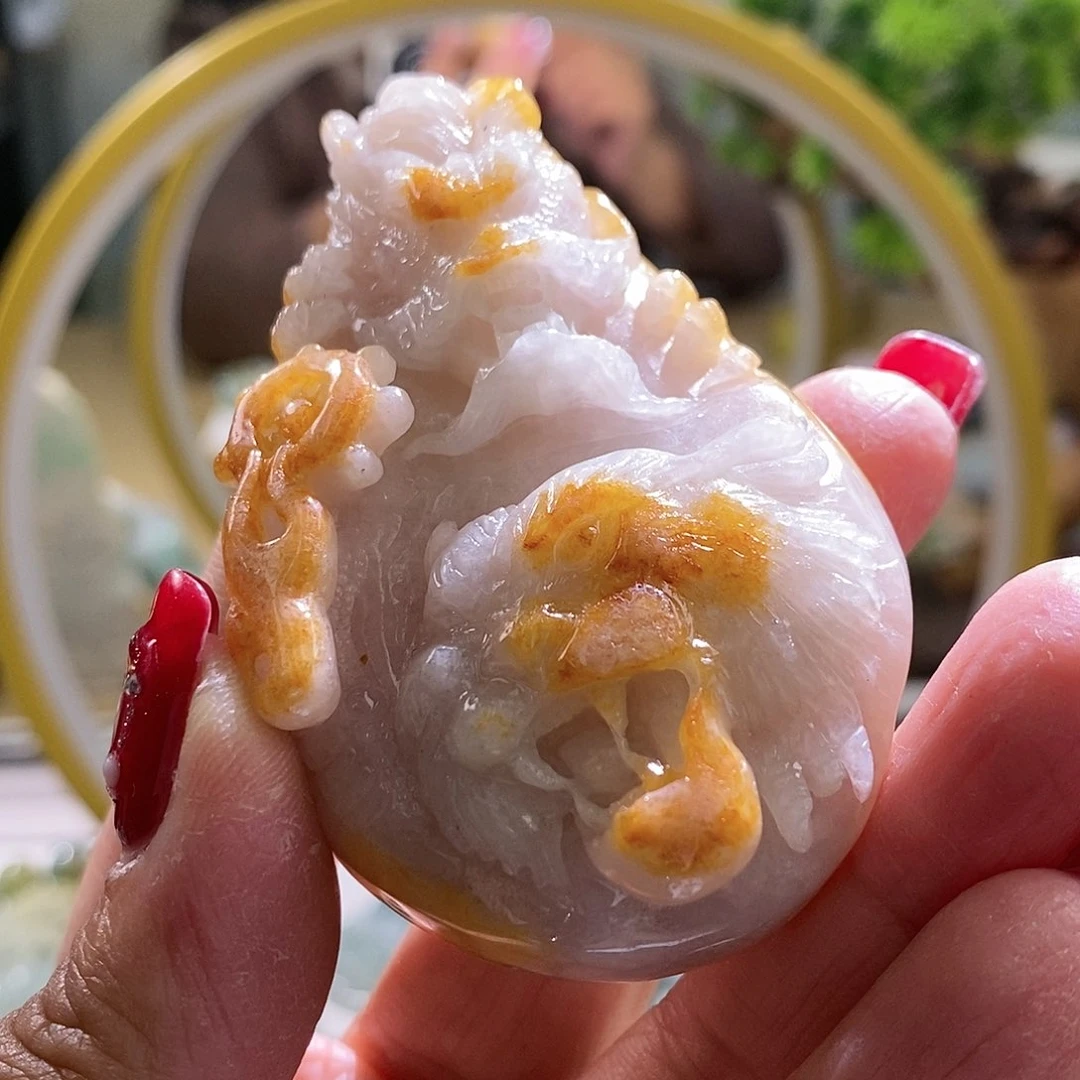 【闪购商品】翡翠颈饰未镶嵌龙虎