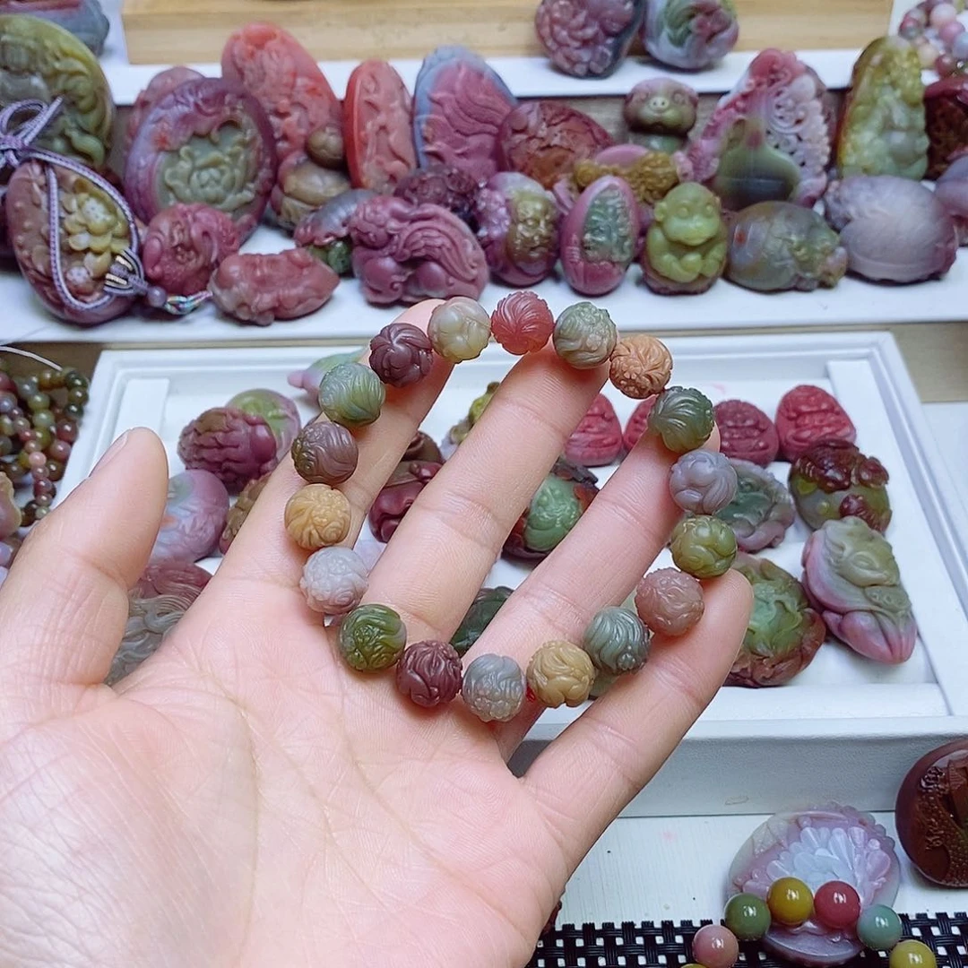玛瑙/玉髓盐源玛瑙手链未镶嵌