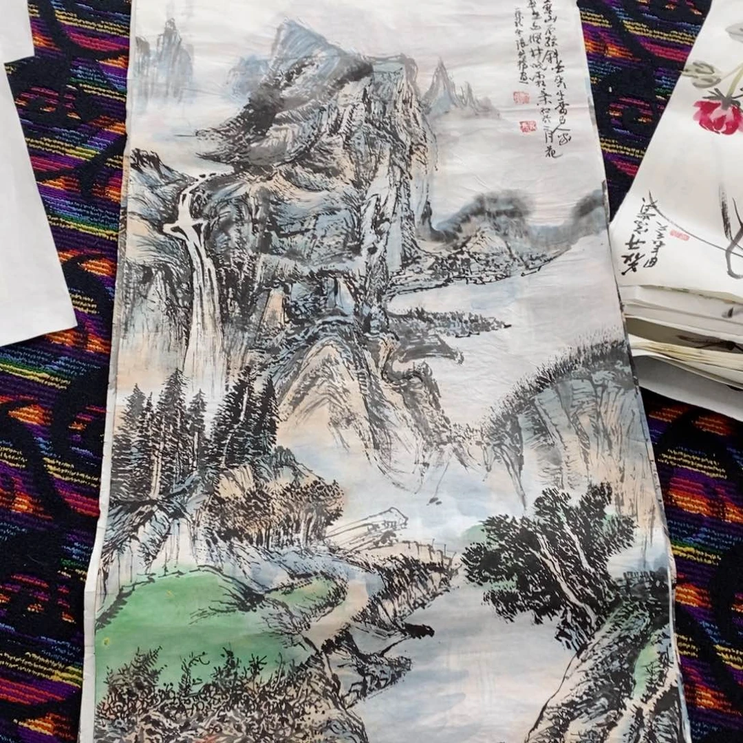 书法山**秀谢兴桥四尺山水