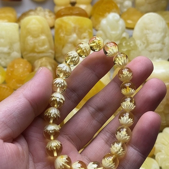 琥珀颈饰未镶嵌琥珀蜜蜡吊坠