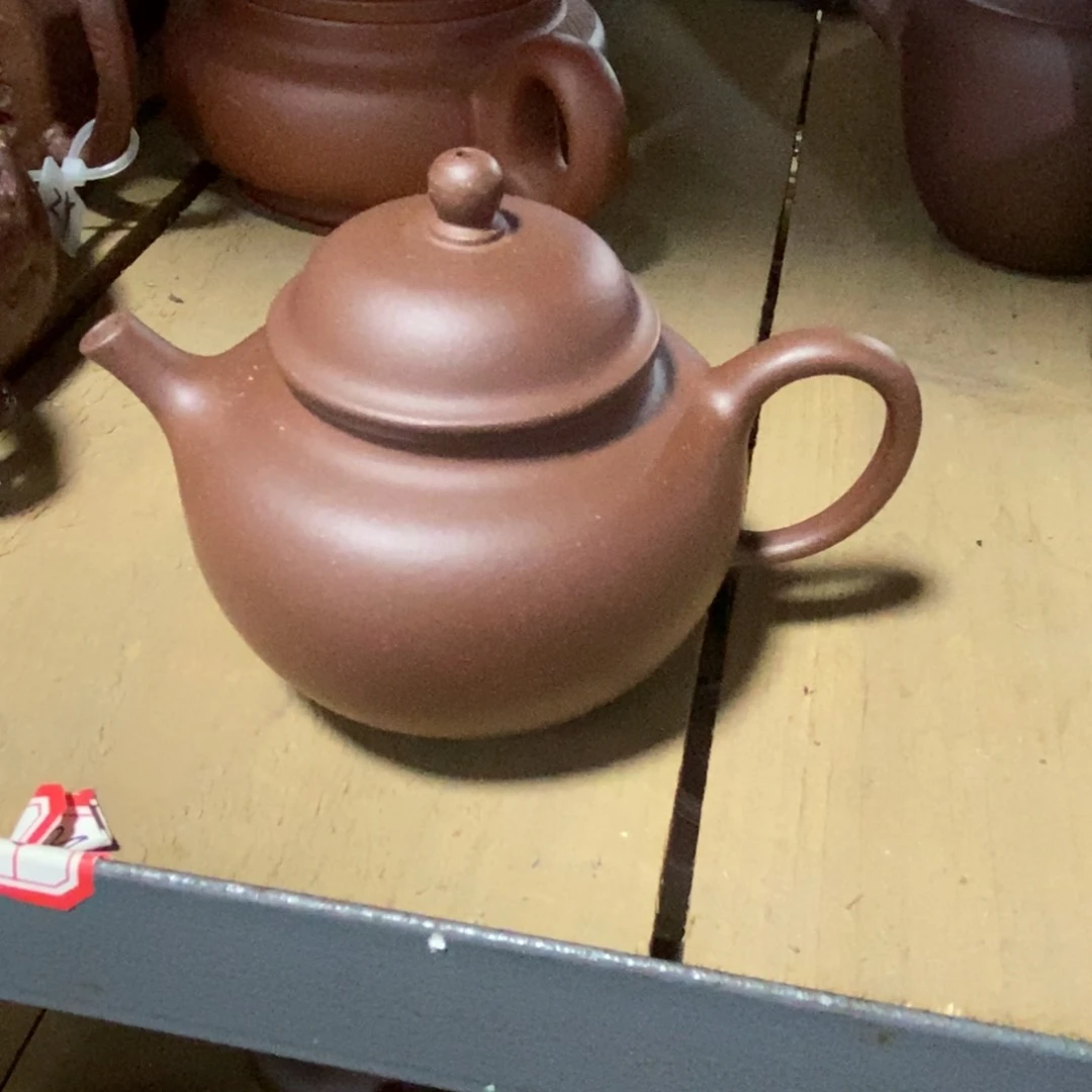 茶壶紫泥白7 掇球 紫泥