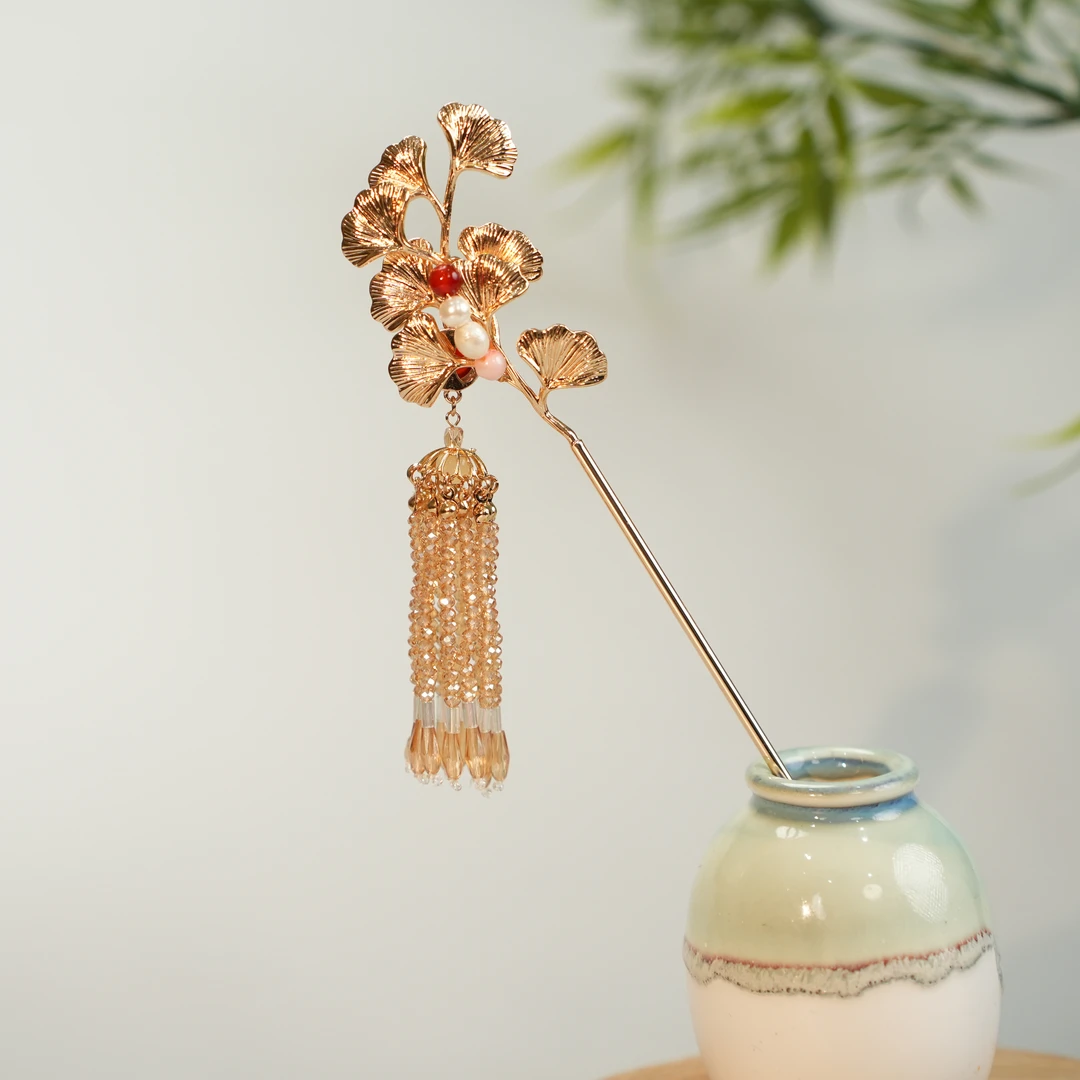 古悦倾城【银杏】原创古风汉服发饰