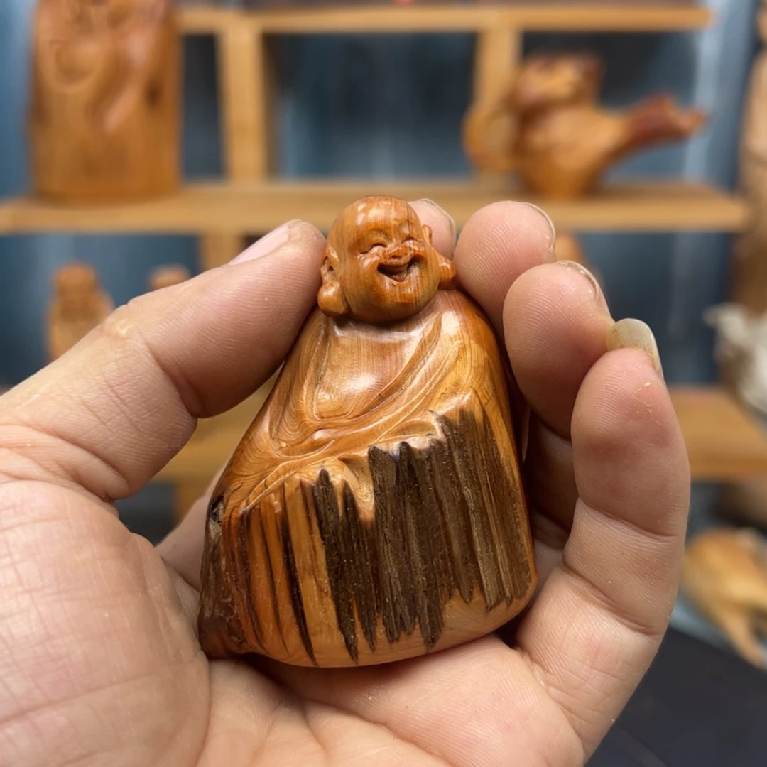 木我**良崖柏木摆件手把件
