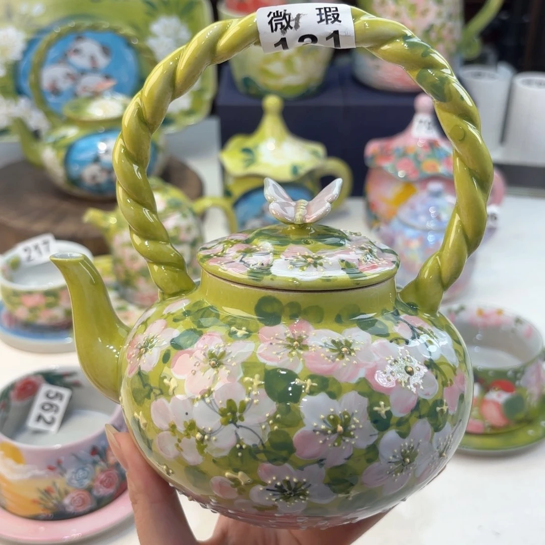 景德镇手绘高温釉下彩陶瓷茶具