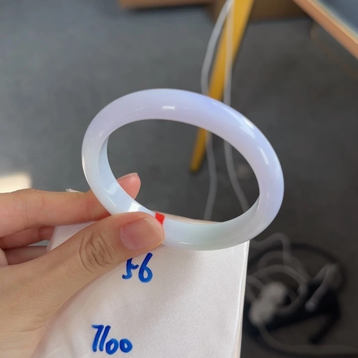 未镶嵌手镯翡翠粉紫贵妃-56圈