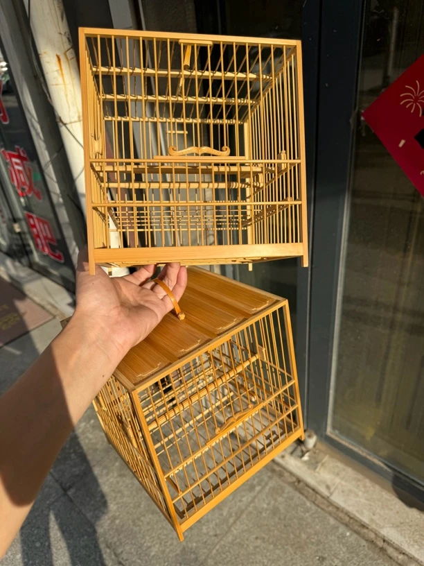 南京李俊榫头绣眼笼一对