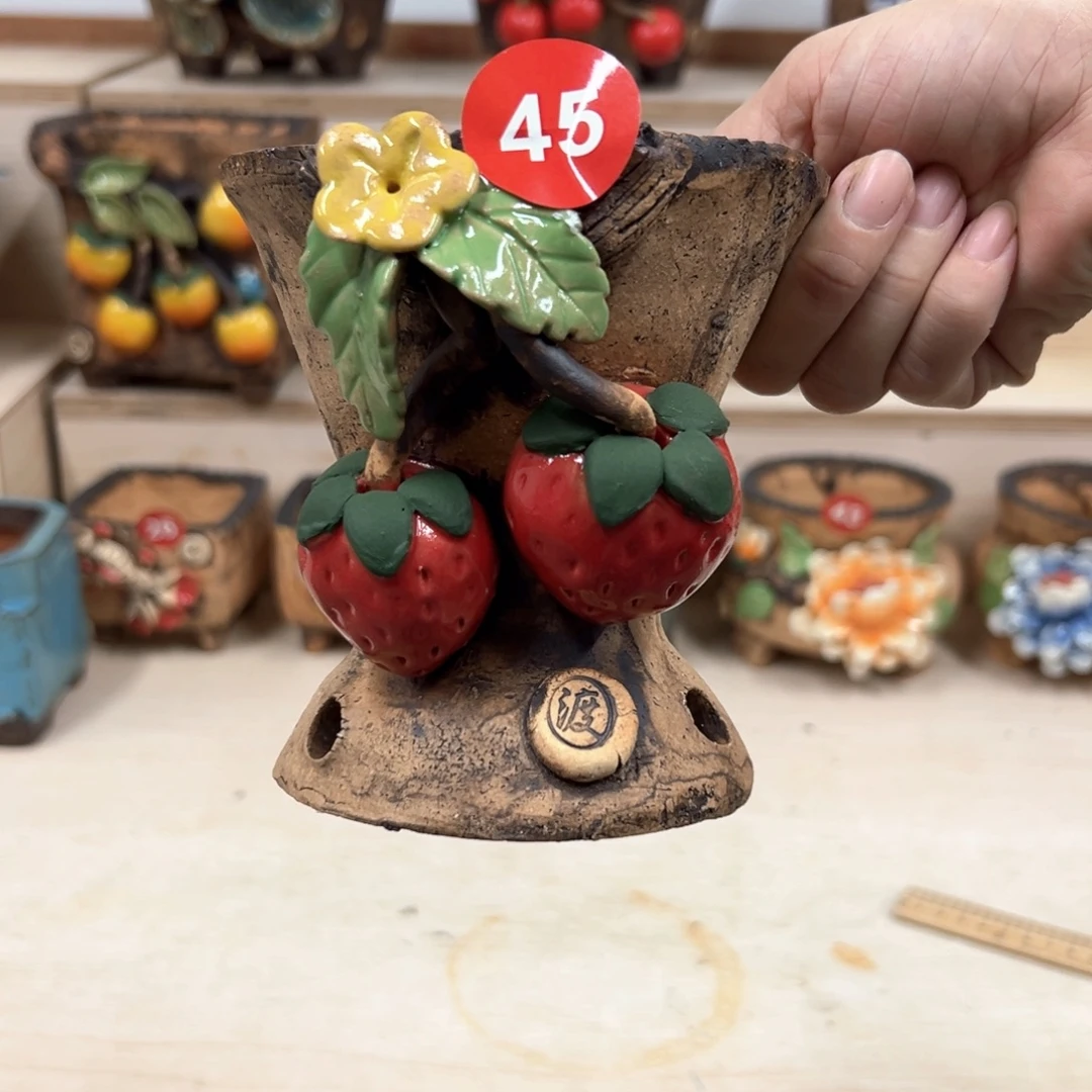 紫砂花盆45号内口9外高13