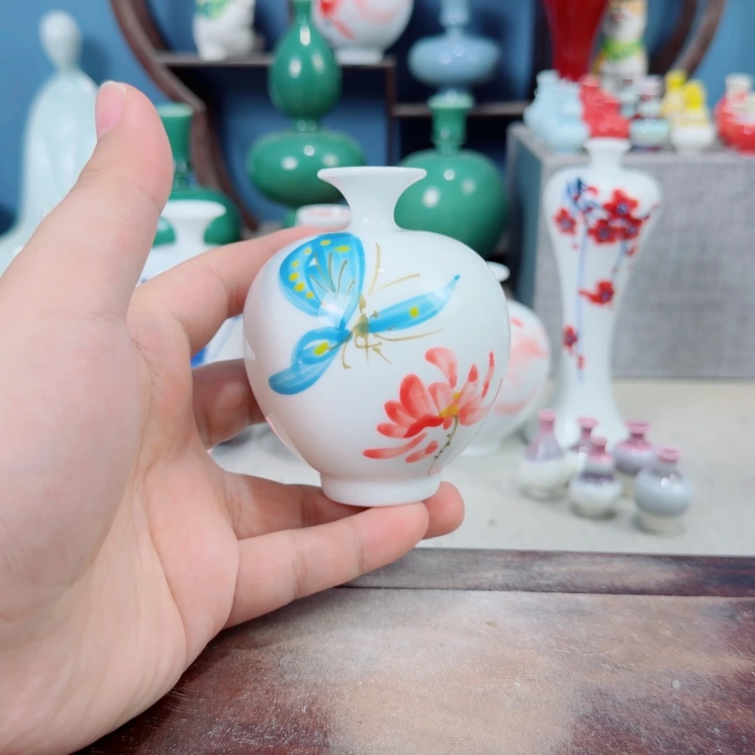 陶瓷手工小花器摆件