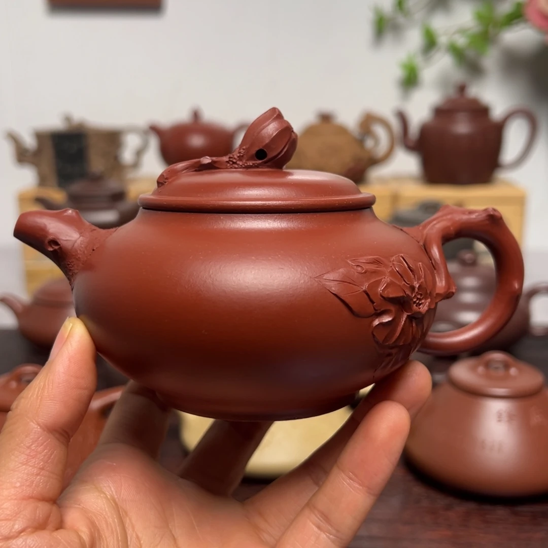 紫砂茶壶280cc 朱泥花器 特惠价
