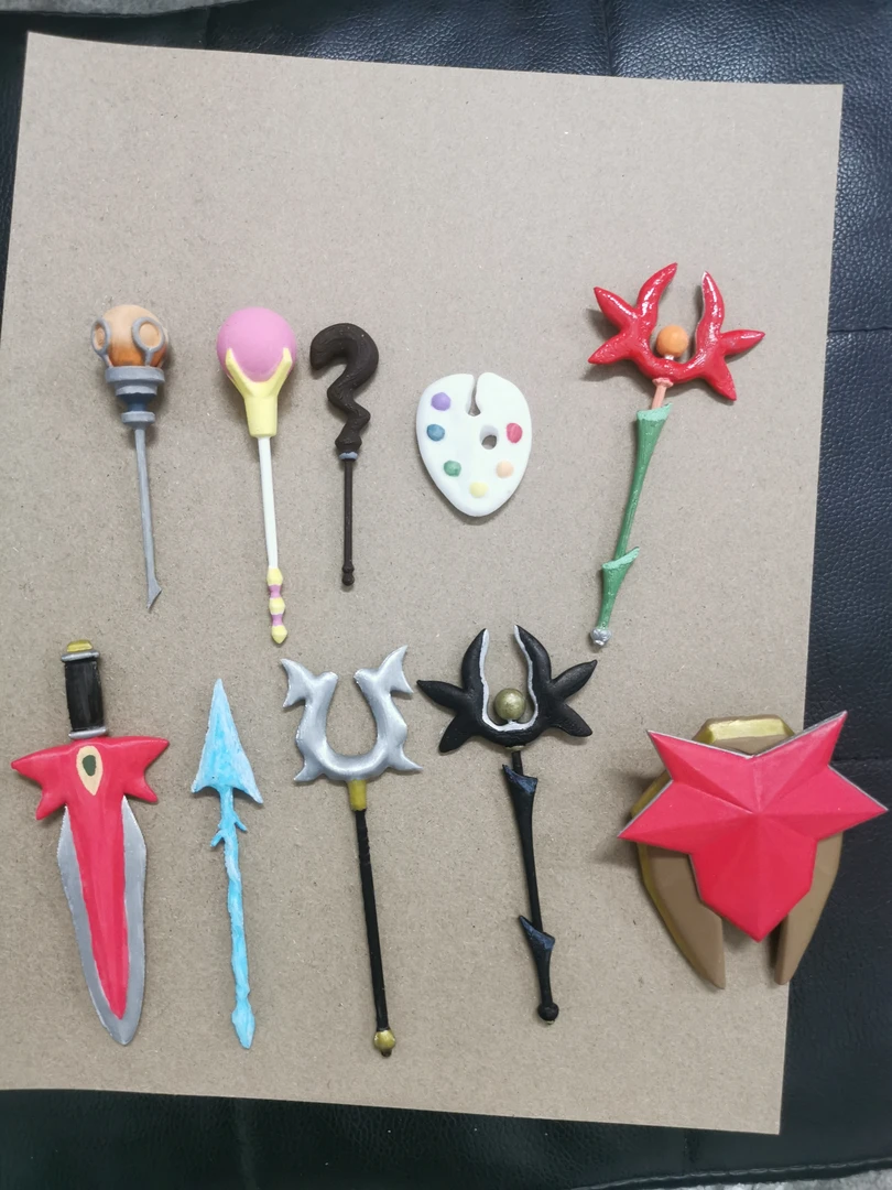 武器刀剑任选5件，5件（长度11cm左右，材质是3d打印的pla和petg）