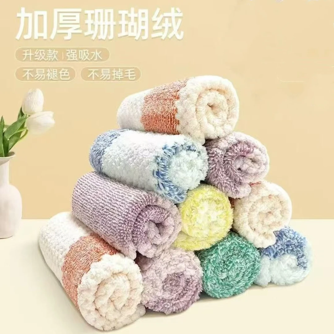 【超值十条装】多单优先发货厨房抹布不掉毛洗碗抹布吸水去污百洁布