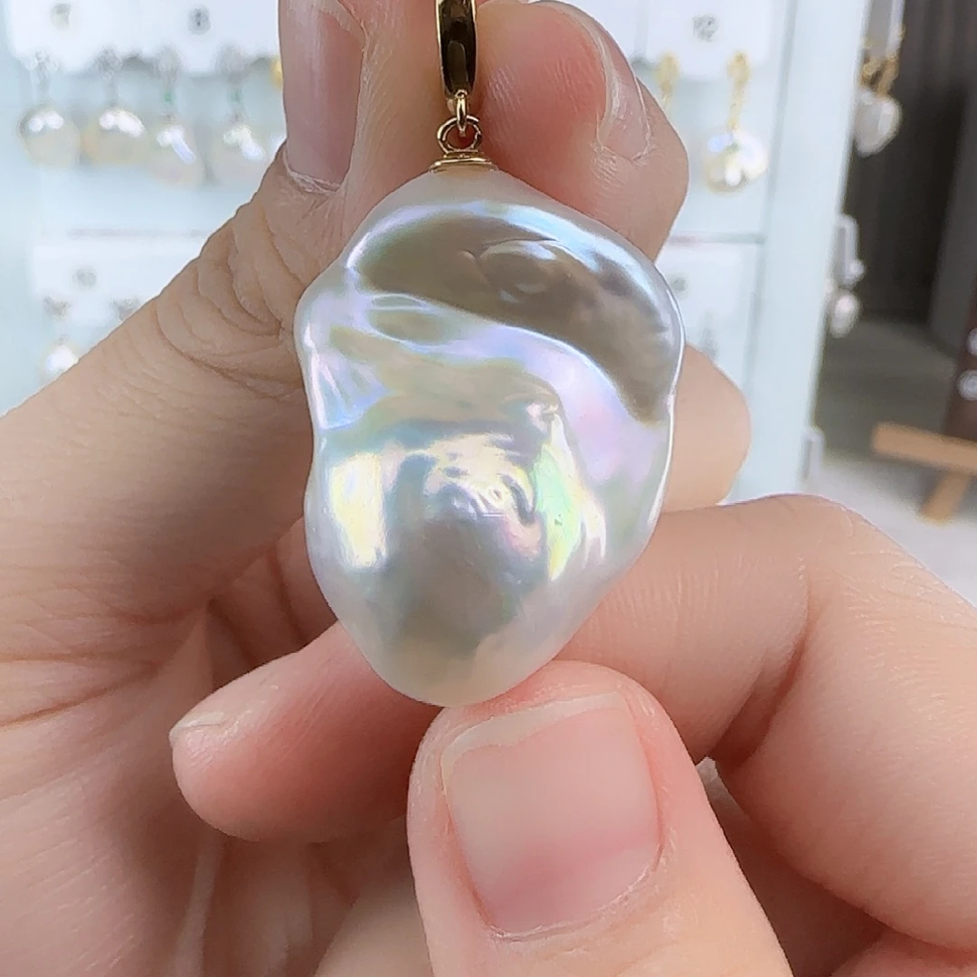 淡水珍珠吊坠(不含链)未镶嵌C****4