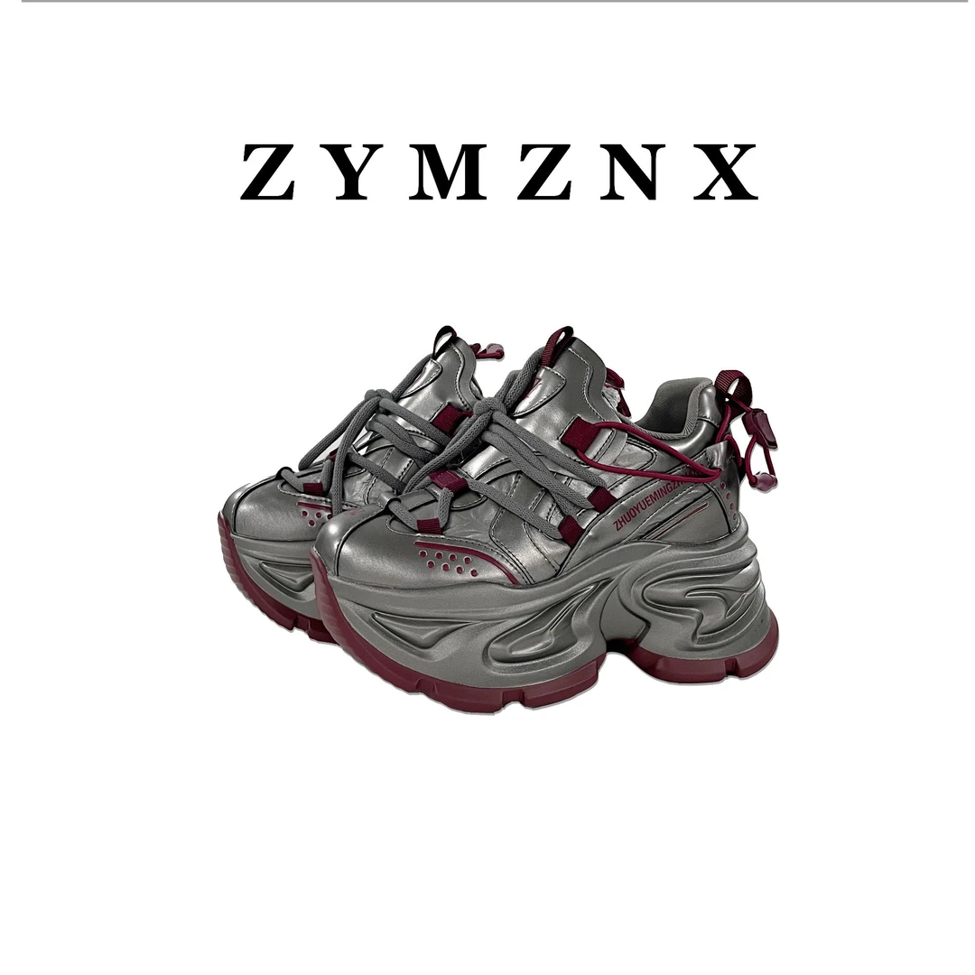 增高9.5cm 2024年秋款时尚ins潮流百搭厚底小众休闲老爹鞋女9320