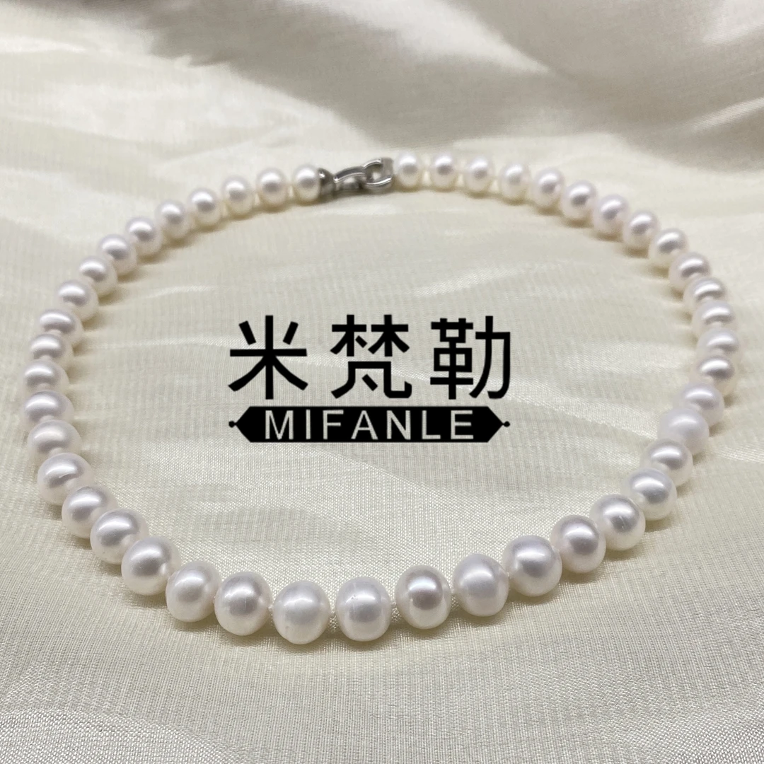11-12mm天然淡水无核珍珠项链大点位显气质贵气100%正品真珍珠