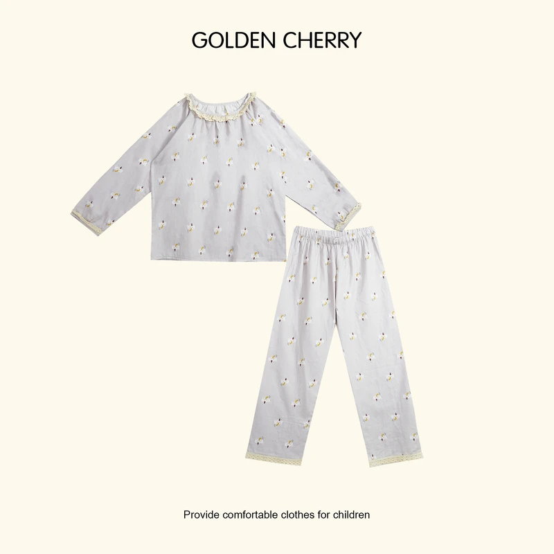 【Golden cherry】亲子印花柔软亲肤舒适家居套装9828