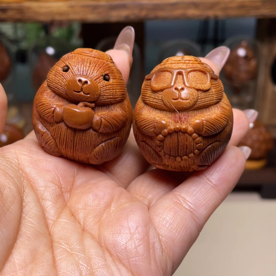 佛螺菩提吊坠卡皮巴拉一对