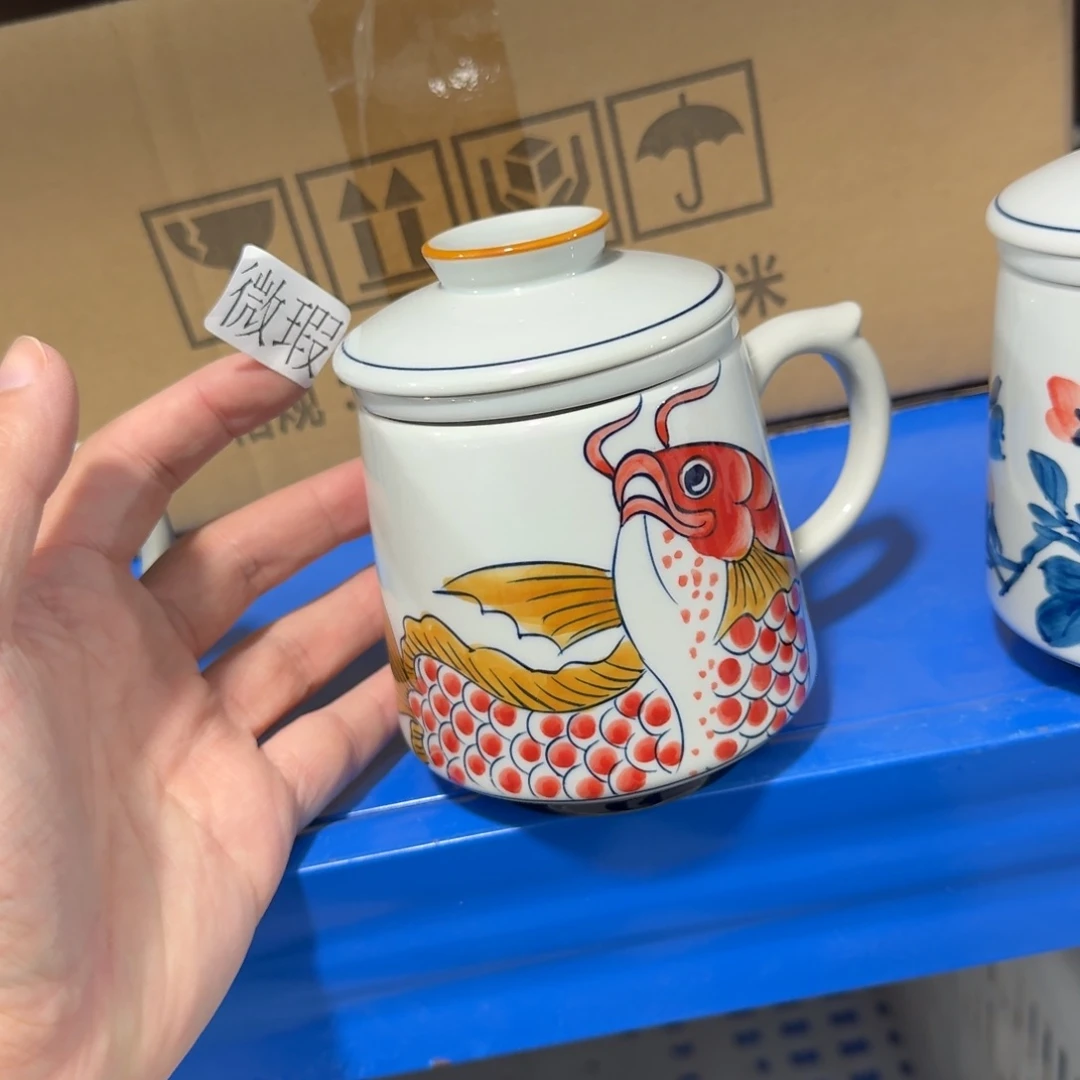 釉下手绘茶具微瑕