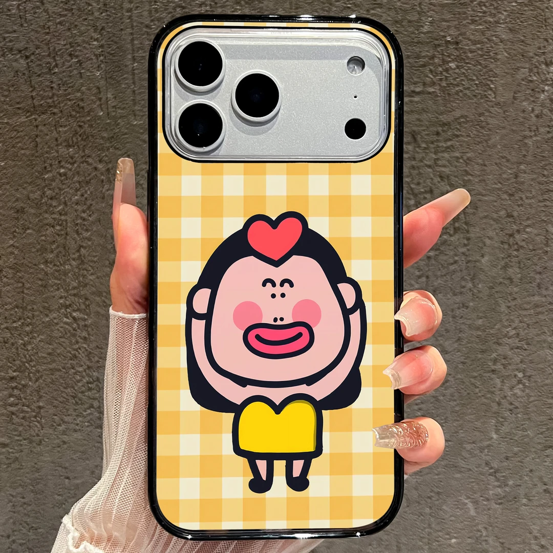 【键保护】头顶爱心适用苹果17promax手机壳iphone16新款15全包