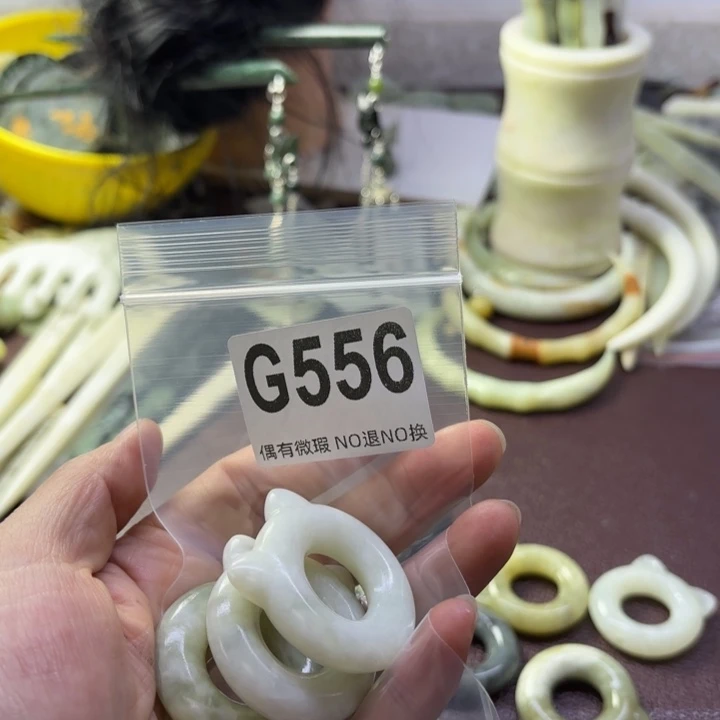 蛇纹石玉发饰合金噫