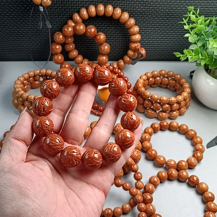 手串桃核霸王龙一到筋满花17.5