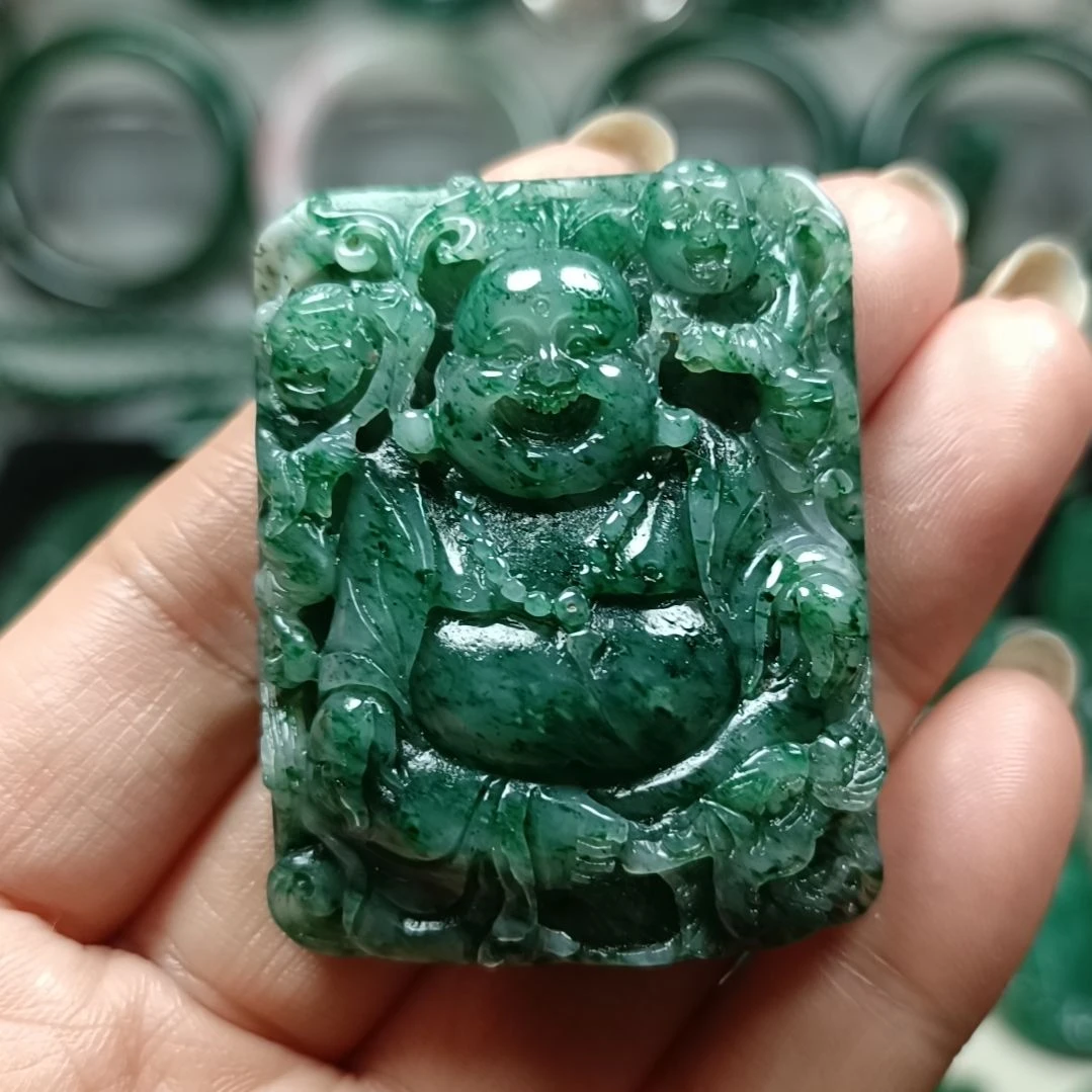 独山玉佛公未镶嵌