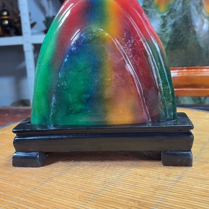 石材家居装饰摆件七彩石