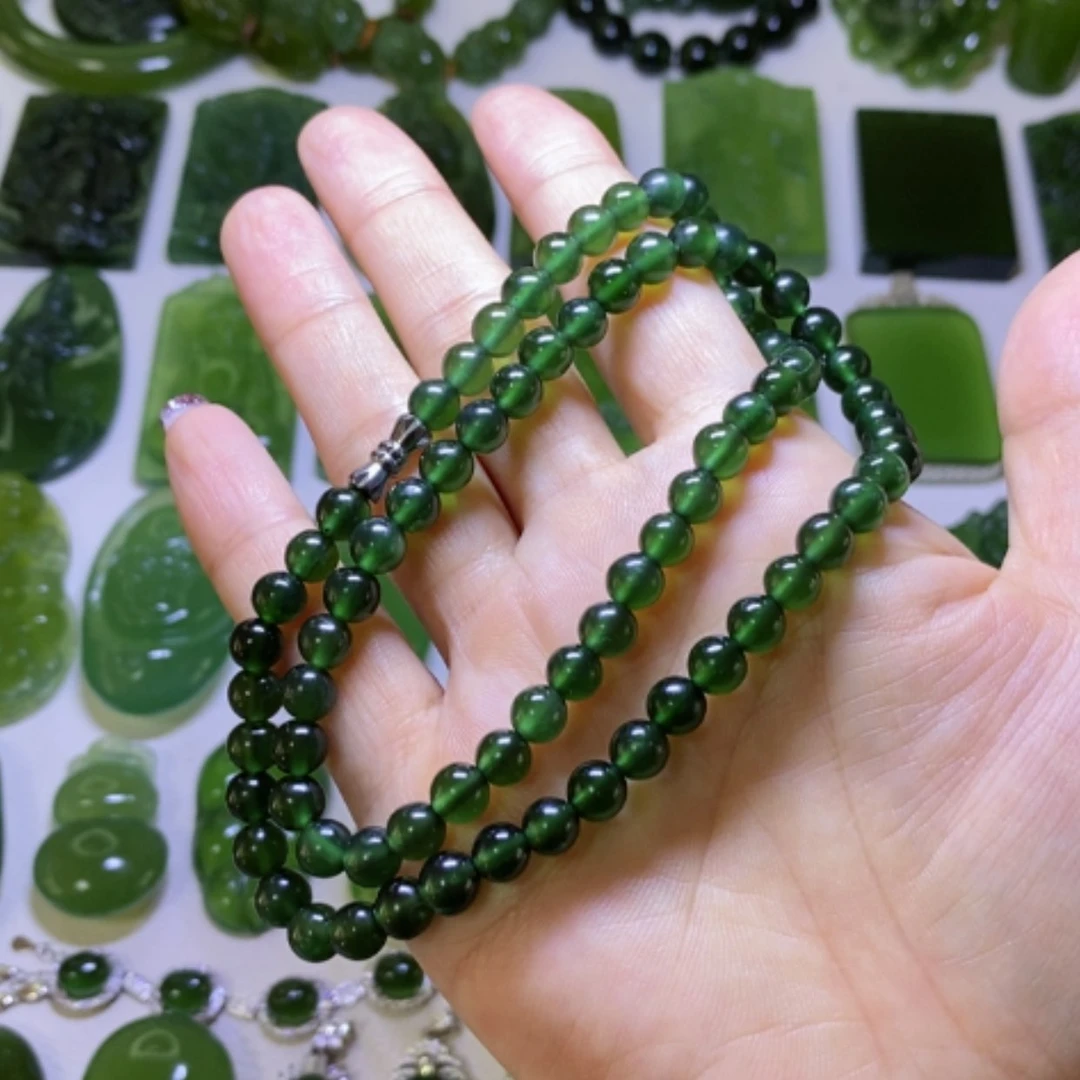 【闪购商品】蛇纹石玉项链未镶嵌