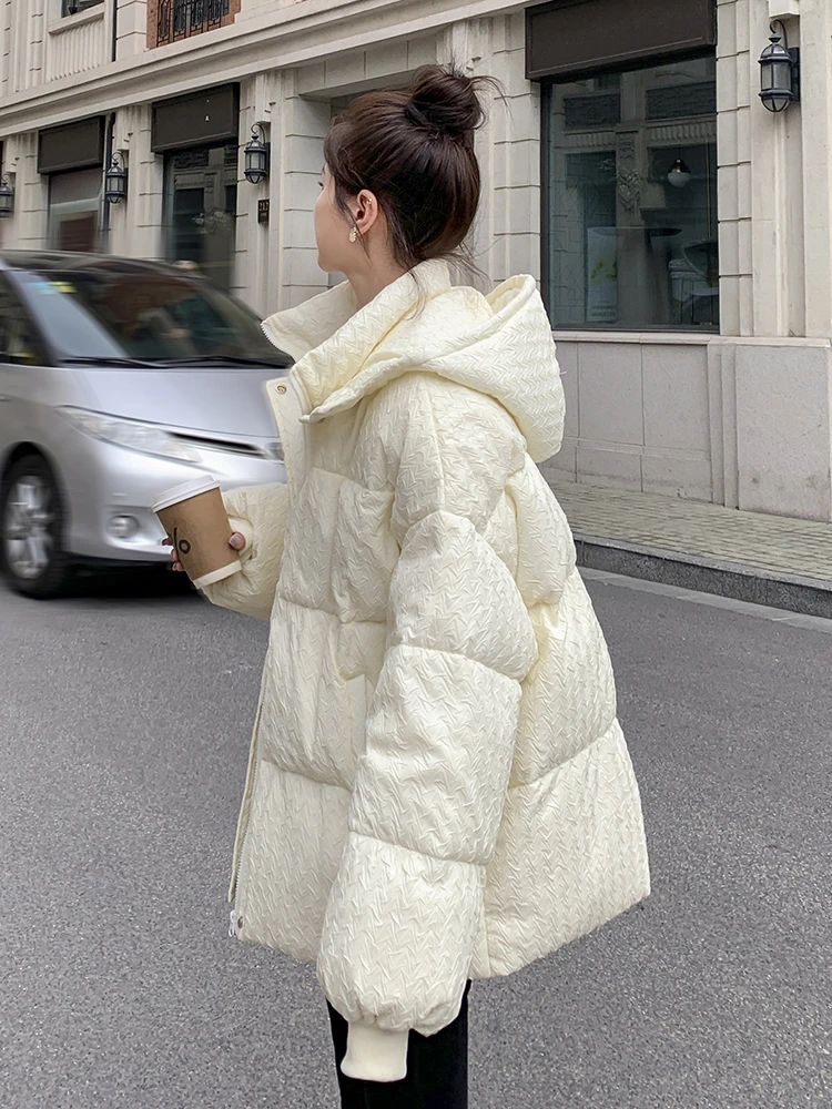 现货冬装新款定制面料羽绒服短款连帽