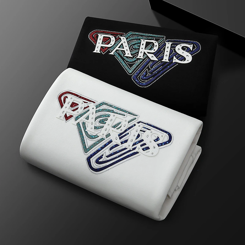 恩密比韦太空棉男士卫衣秋款休闲潮牌长袖卫衣烫钻高端男装上衣