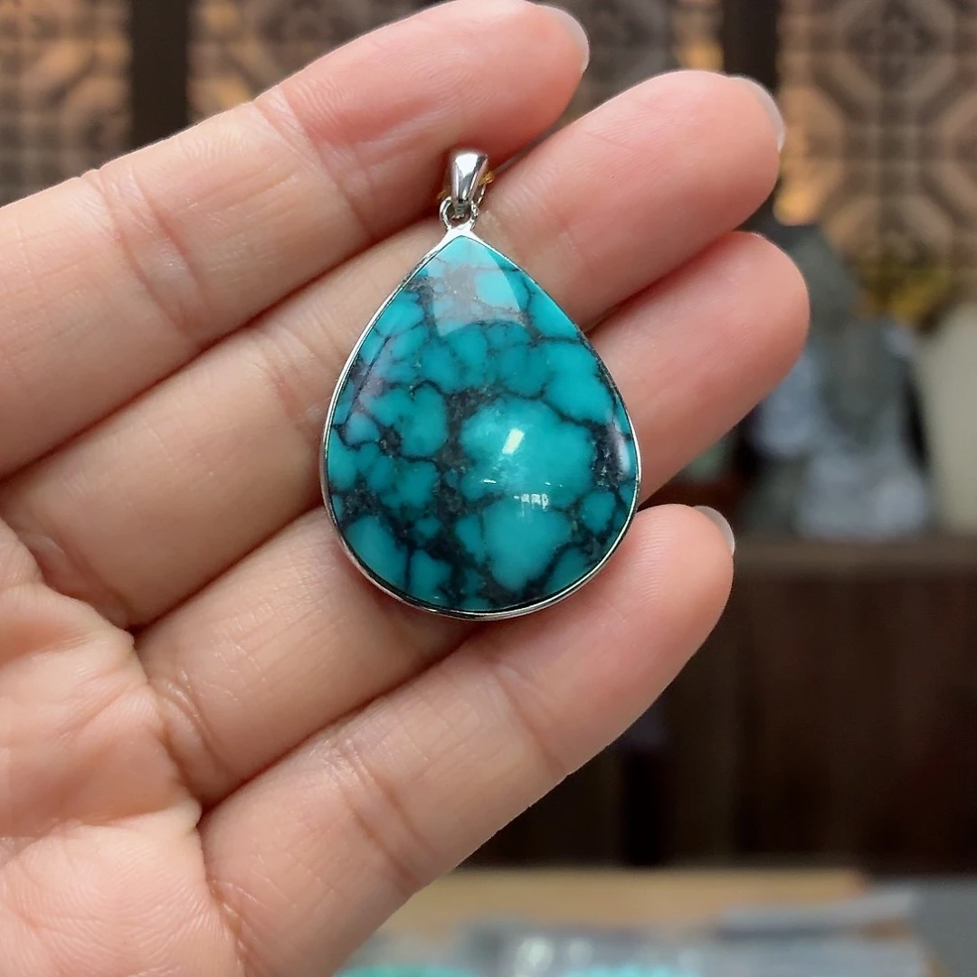 银S925镶嵌绿松石珠宝奇石