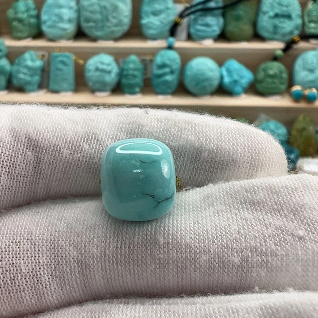 未镶嵌绿松石老型珠11.8x10.4mm