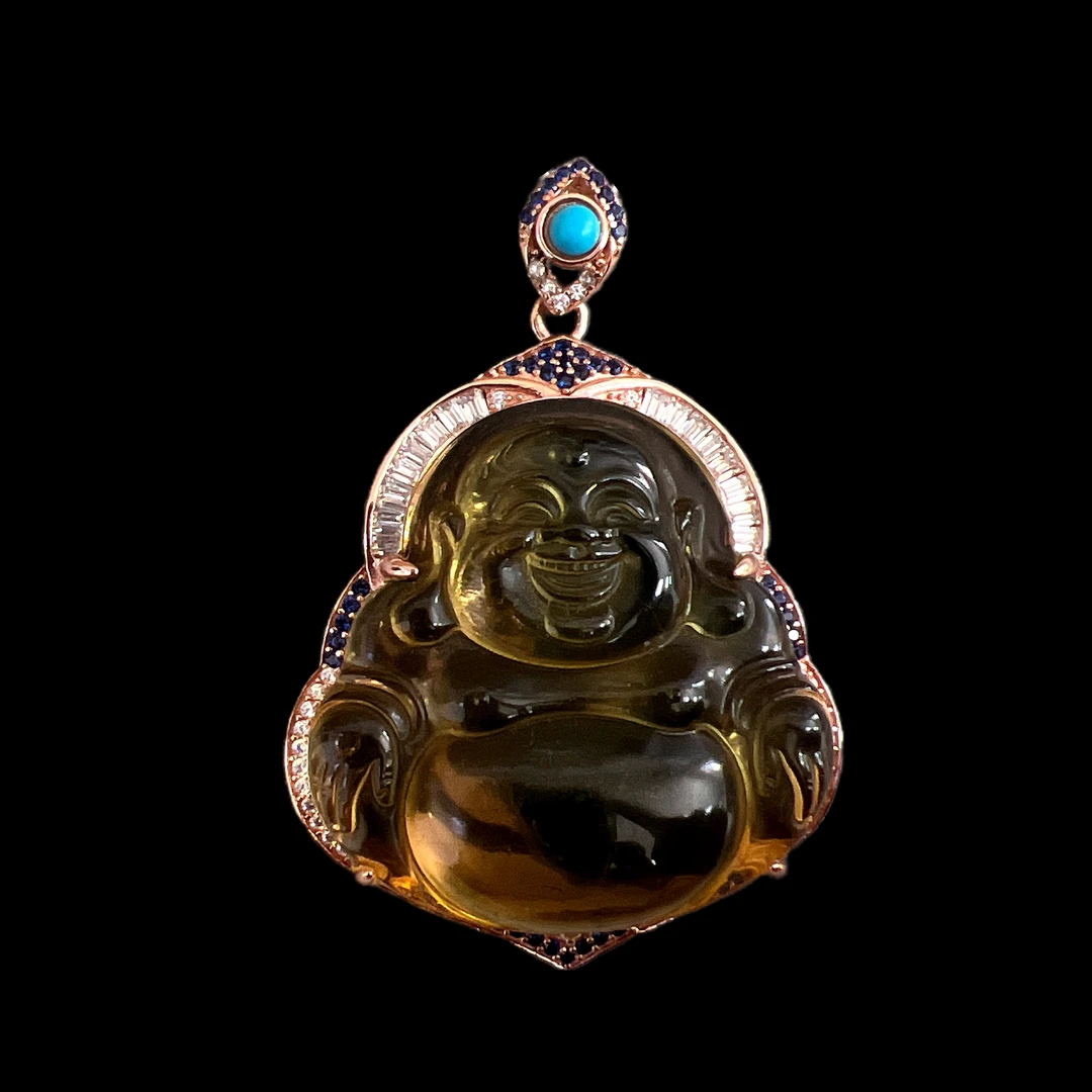 1607-蓝珀吊坠孤品