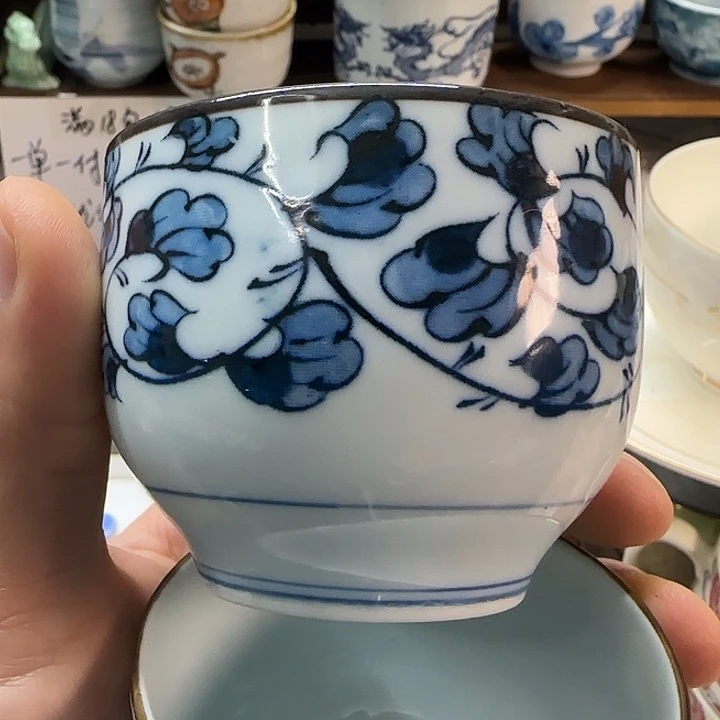 一窑底款青花主人杯一个