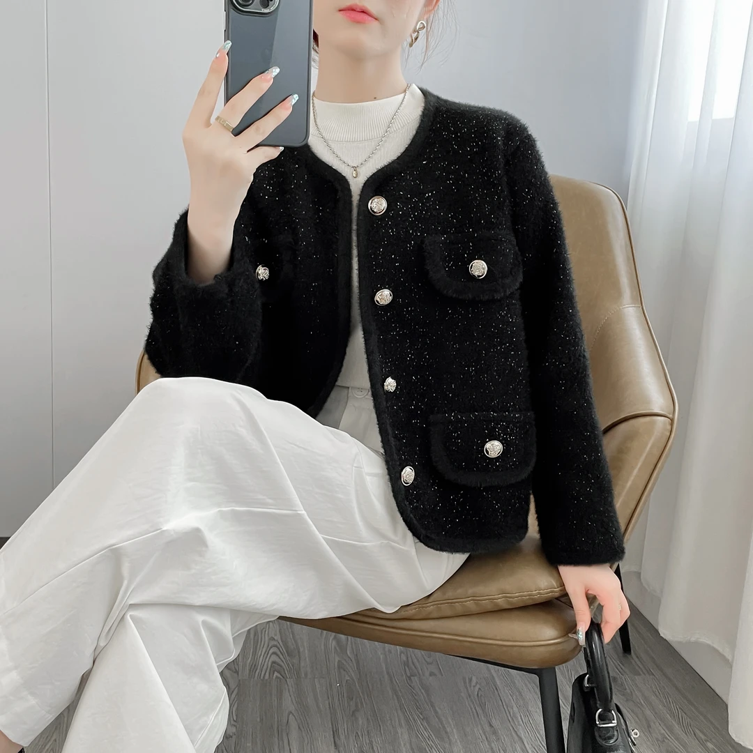 上衣女小香风外套女新款法式轻奢上衣针织气质设计师外套A828