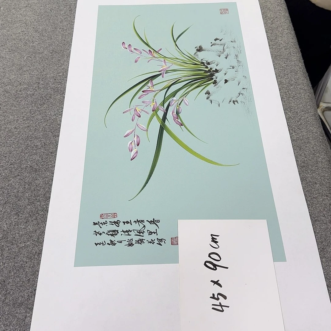 国画国画立体兰花